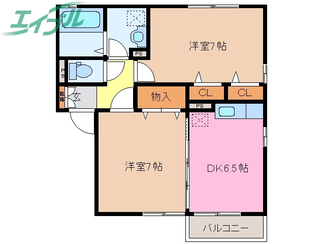 【リビングタウンいせ　Ｃの間取り】