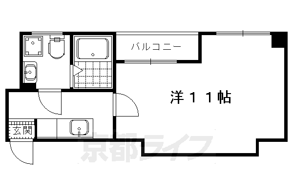 京都市上京区一番町のマンションの間取り