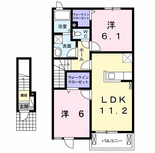 【カントリー大海道の間取り】