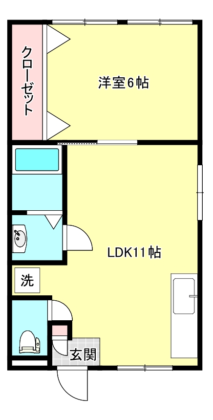 神戸市灘区一王山町のマンションの間取り