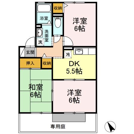 エクセレント柿本　A棟の間取り