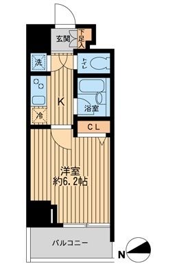 新宿区弁天町のマンションの間取り