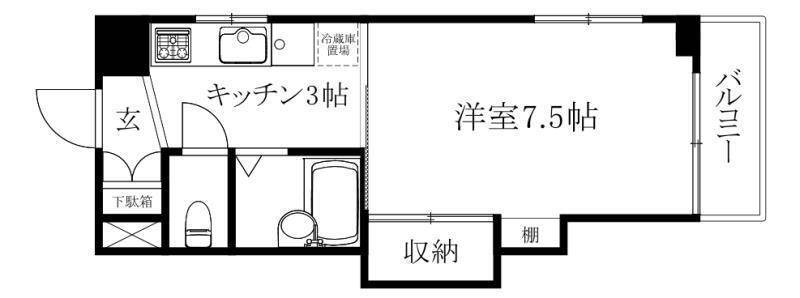 松山市本町のマンションの間取り