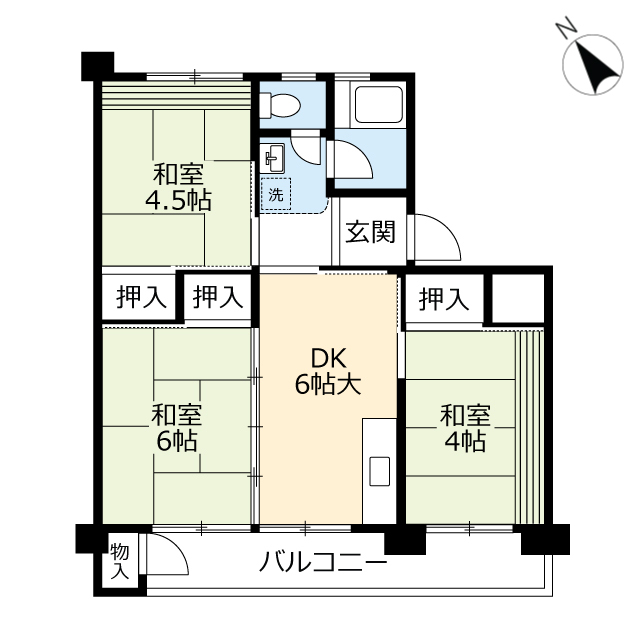 ＵＲ徳力の間取り