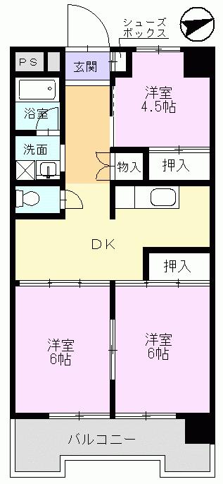 ロイヤルハイム中津川の間取り