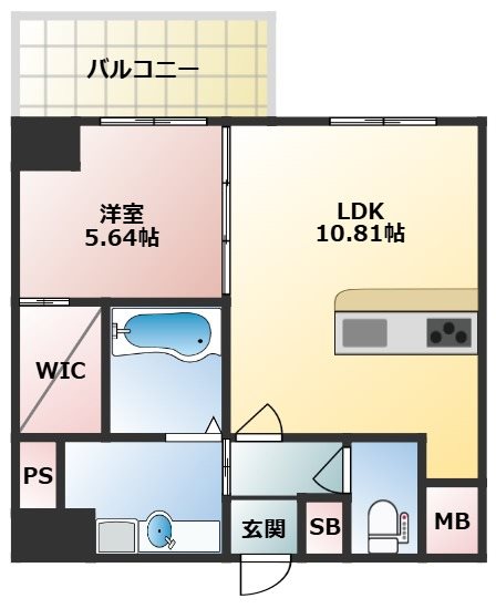 CREST西新の間取り