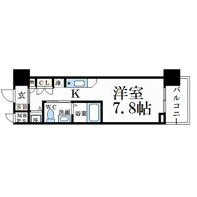 エスリード御堂筋梅田の間取り