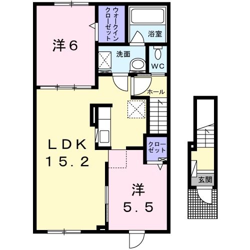 深川市太子町のアパートの間取り