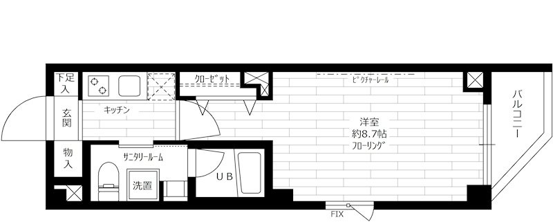 新宿区改代町のマンションの間取り