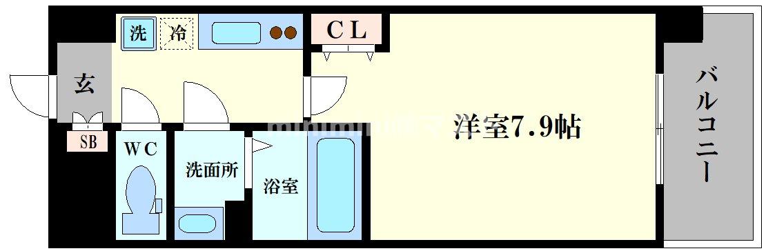 セオリー天王寺南DOORの間取り