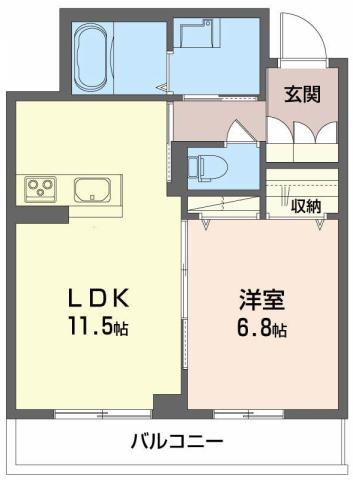 ベレオ末広の間取り