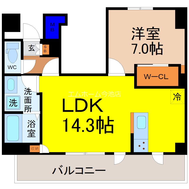 TENAS瑞穂通の間取り