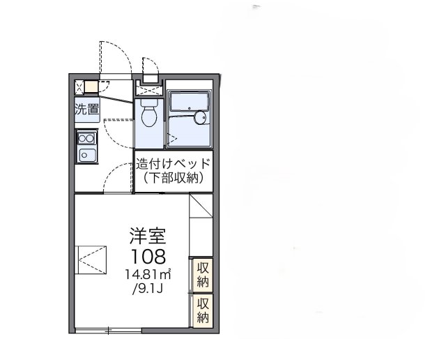 レオパレスセジュール藤の間取り写真