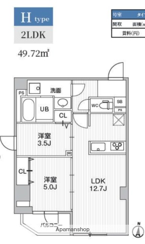 SーRESIDENCE亀戸balmの間取り写真