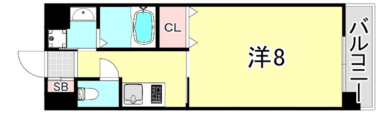 地下鉄西神・山手線 板宿駅 徒歩3分 8階建 築19年の間取り写真