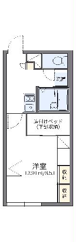 レオパレスＴＲＥＳＢＩＥＮ十勝の間取り