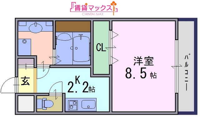 橿原市内膳町のマンションの間取り