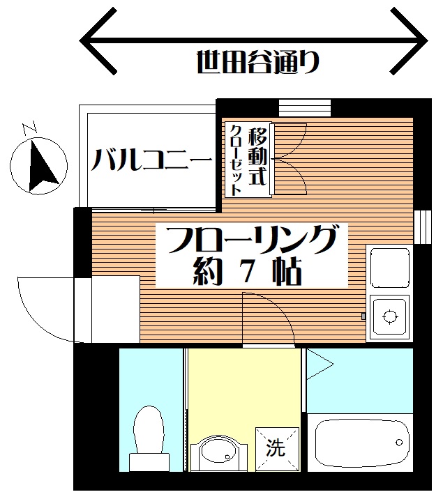 世田谷区世田谷のマンションの間取り