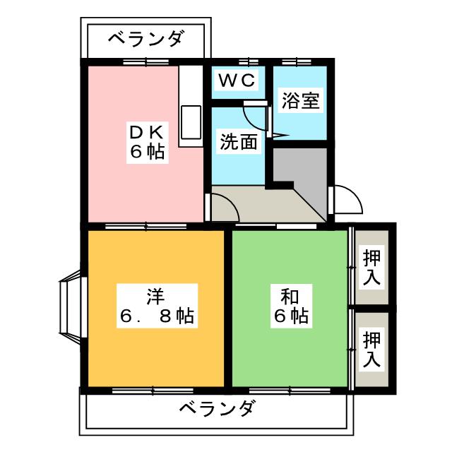 パレス小長井の間取り