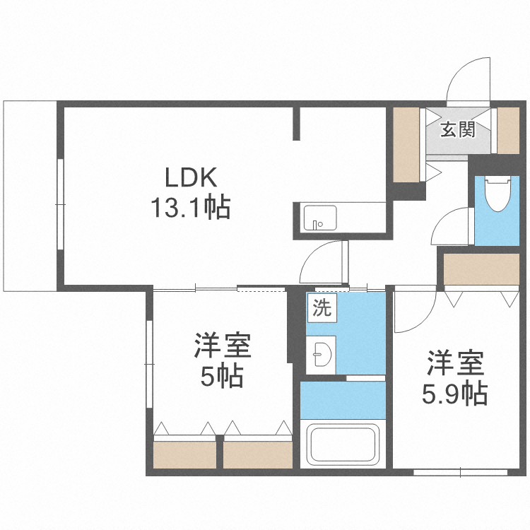 ＣｒｅａＲｅｓｉｄｅｎｃｅ東札幌の間取り