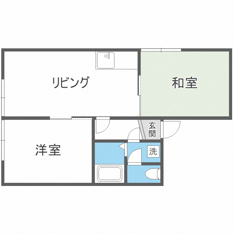 北誉ハイツの間取り