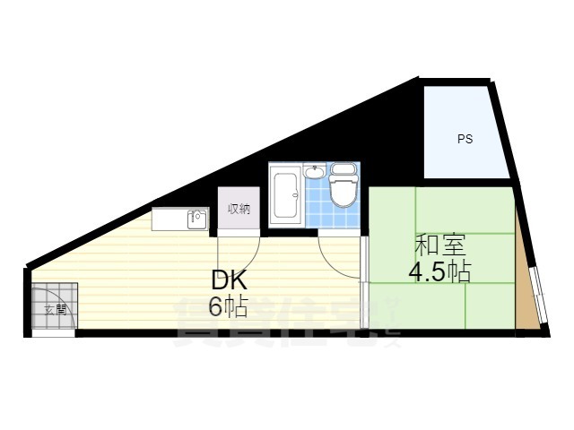 吹田市元町のマンションの間取り