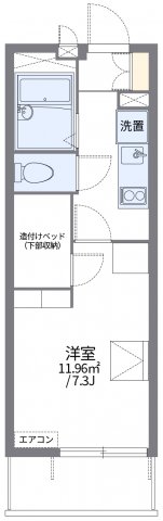 レオパレスあさがおの間取り