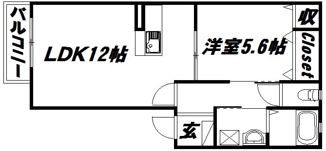 静岡県浜松市中央区三方原町（アパート）の賃貸物件の間取り