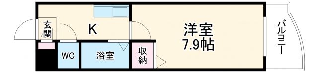 愛知県名古屋市昭和区御器所３（マンション）の賃貸物件の間取り