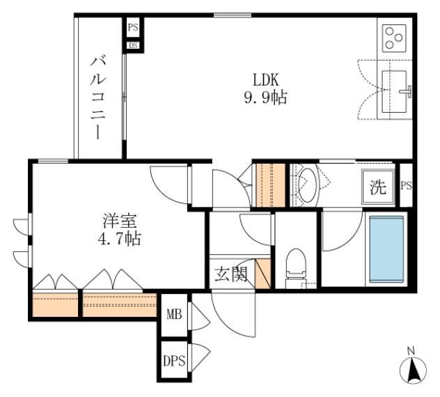 川越市新富町のマンションの間取り