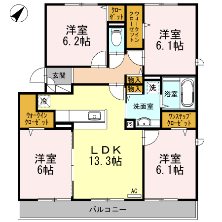 ジョアセジュール博多南３号館の間取り