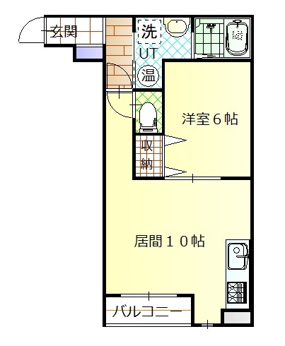 旭川市東光一条のアパートの間取り