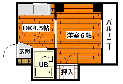 安芸郡府中町鹿籠のマンションの間取り