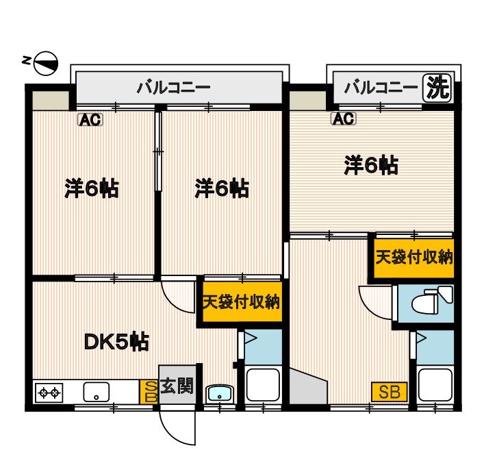 中野区江古田のアパートの間取り