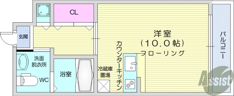 仙台市泉区泉中央のマンションの間取り