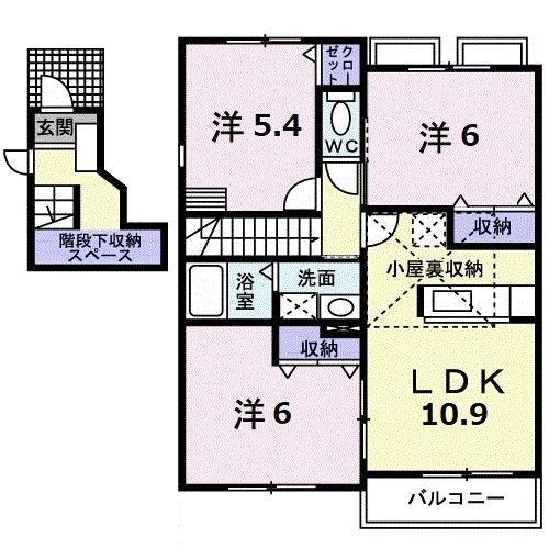 シャン　ド　フルールの間取り