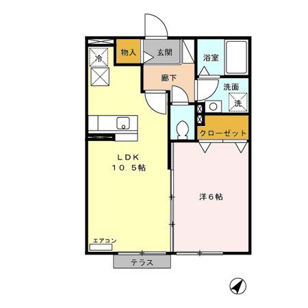 四日市市波木町のアパートの間取り