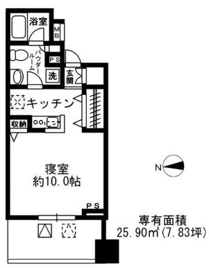 レジディア四谷三丁目の間取り