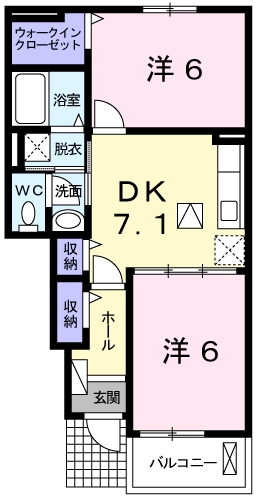 リヴァーサイドレジデンスＡの間取り