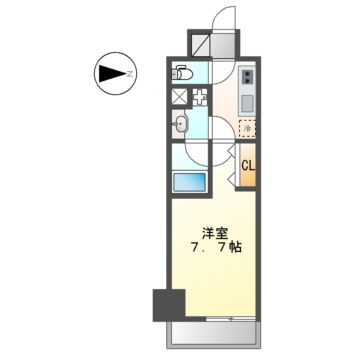 【名古屋市中村区名駅南のマンションの間取り】