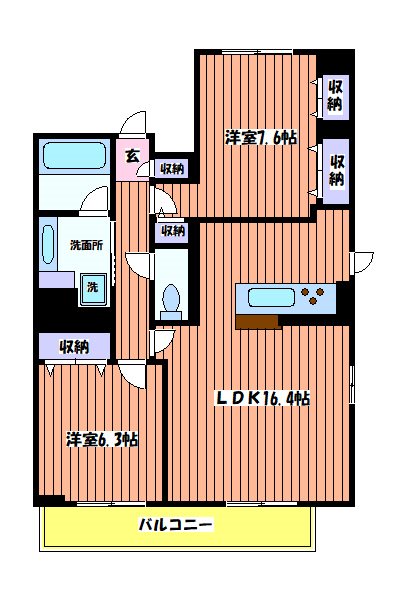 【ラ・ポーズの間取り】