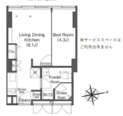 ウエリスアーバン品川タワーの間取り