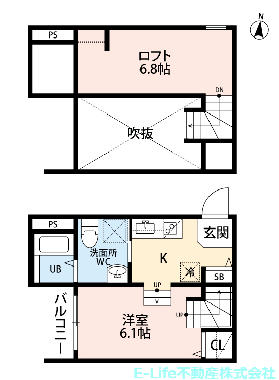 熊本市中央区大江のアパートの間取り