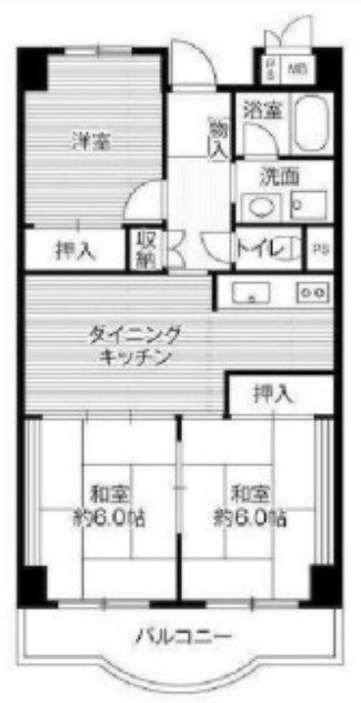 港区海岸のマンションの間取り