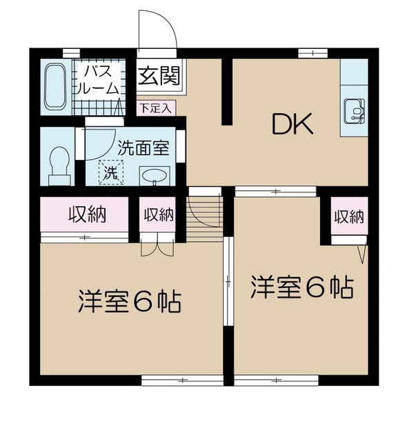 サニーヒル港南B棟の間取り