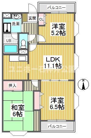 ヤマジン ロージュの間取り