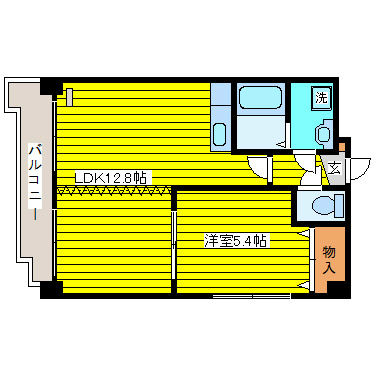 札幌市東区本町二条のマンションの間取り