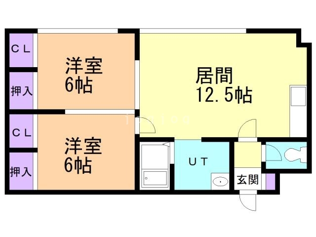 札幌市東区北三十条東のマンションの間取り