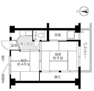 ビレッジハウス老間1号棟の間取り