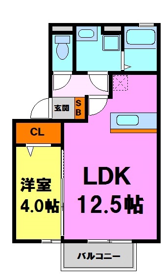 川西市平野のアパートの間取り